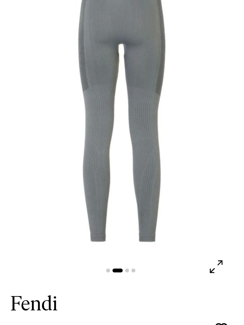 Fendi Grey High Waist Logo Legging